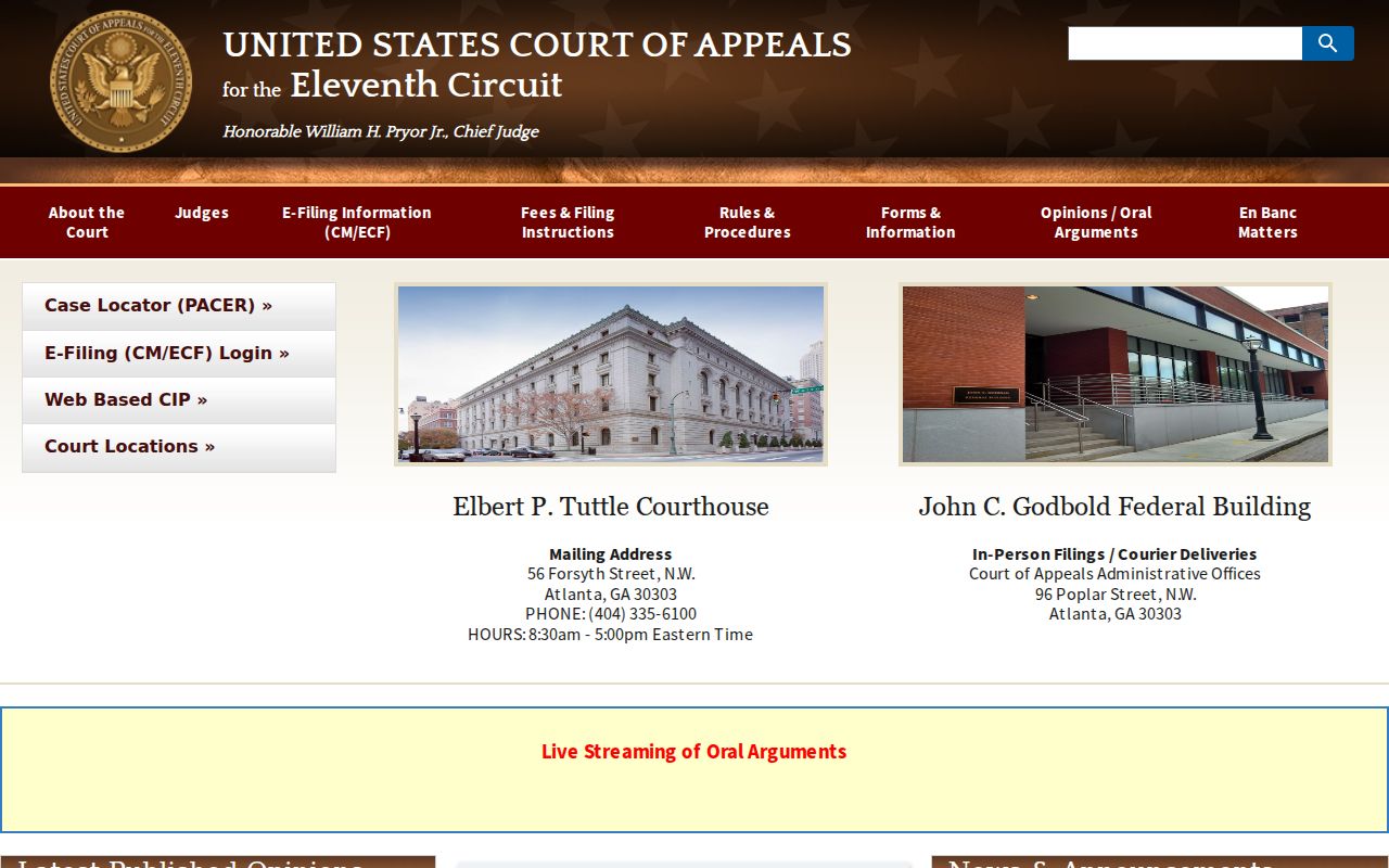 Haralson County court calendar Eleventh Circuit source