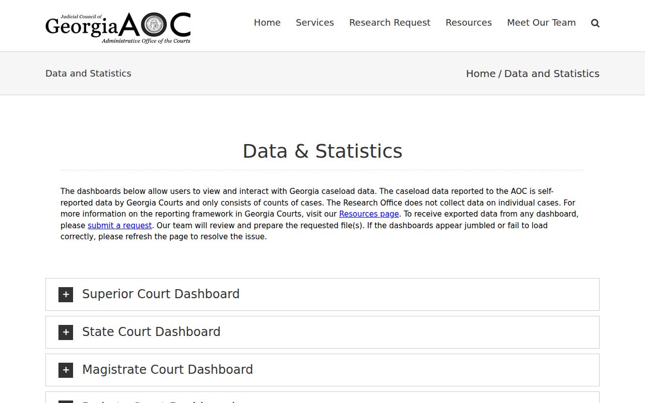 Haralson County court schedule Georgia caseload dashboard